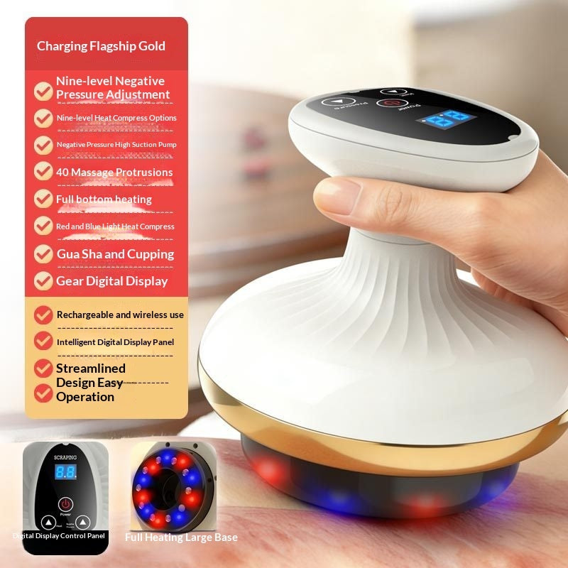 Massageador Corporal Elétrico Anti-Celulite com Calor e Sucção – Guasha Inteligente